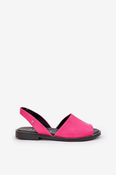 Kožené Šľapky Fuksia Zazoo 40327
