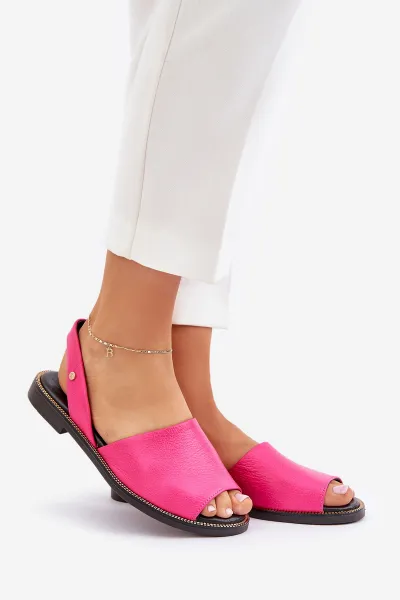 Kožené Šľapky Fuksia Zazoo 40327