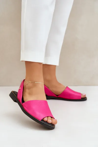 Kožené Šľapky Fuksia Zazoo 40327