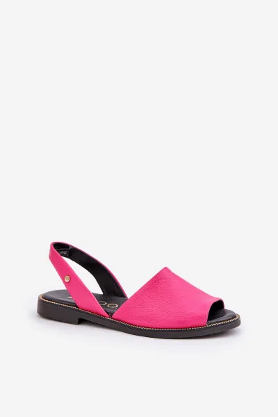 Kožené Šľapky Fuksia Zazoo 40327