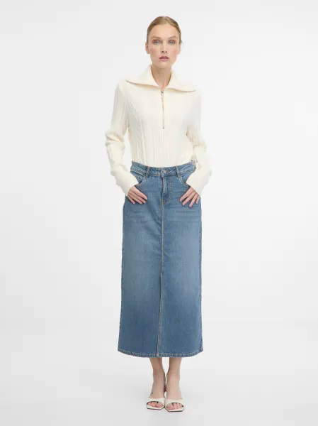 Blue Women's Denim Maxi Skirt ORSAY - Women's