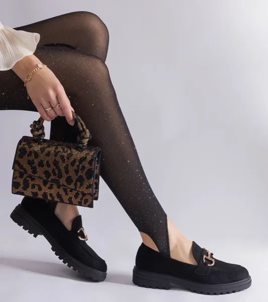 D/CEO Black loafers Hashtag