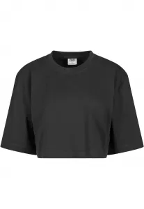 Women's T-shirt Heavy Organic Oversized Cropped Black