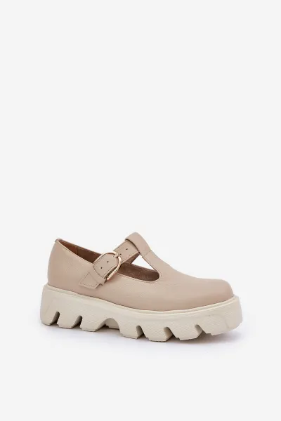 Kožené Poltopánky S Prackou Zazoo