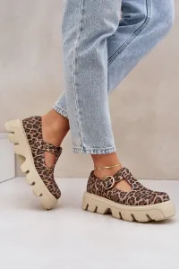 Semišové Poltopánky S Prackou V Leopardom Zazoo