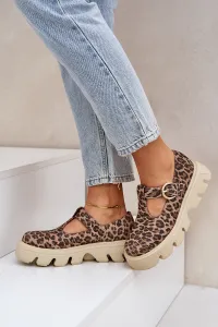Semišové Poltopánky S Prackou V Leopardom Zazoo
