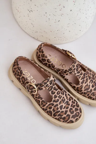 Semišové Poltopánky S Prackou V Leopardom Zazoo