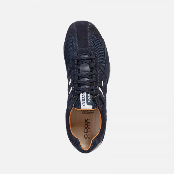 Dark blue men's sneakers Geox Snake - Men's