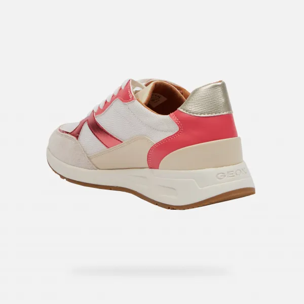White women's sneakers Geox Bulmya - Women's