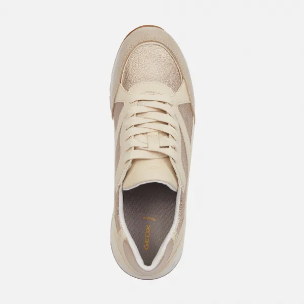 Cream women's sneakers Geox Bulmya - Women's