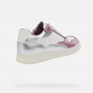 Silver women's sneakers Geox Jaysen - Women's