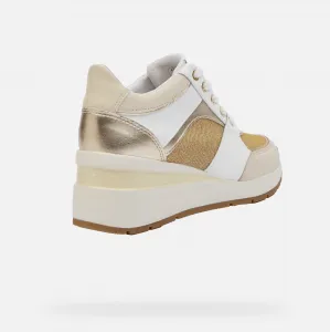 White women's sneakers Geox Zosma - Women's