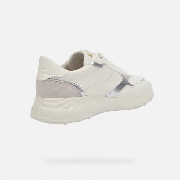 White women's sneakers Geox Alleniee - Women's