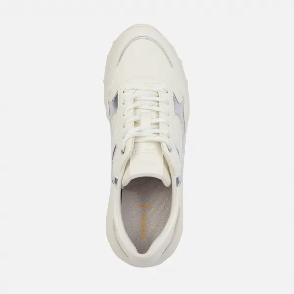 White women's sneakers Geox Alleniee - Women's