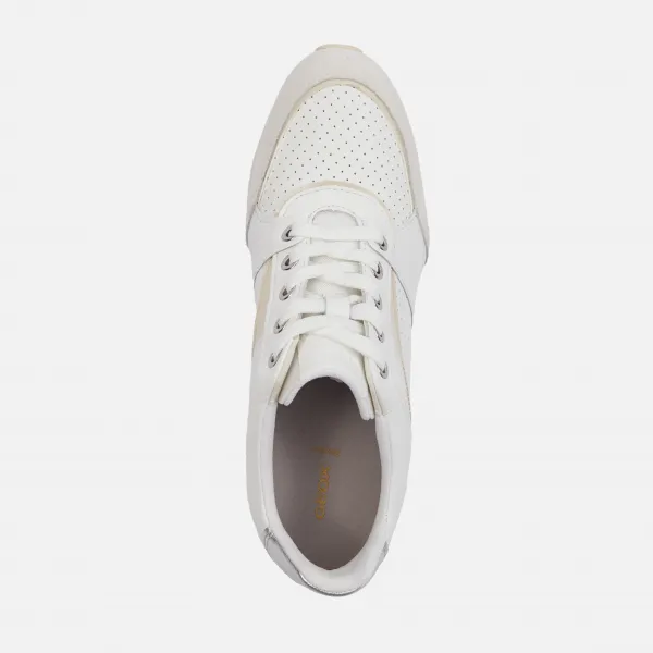White women's sneakers Geox Zosma - Women's