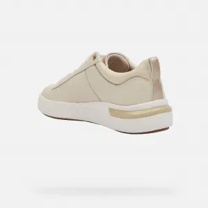Cream women's sneakers Geox Dalyla - Women's
