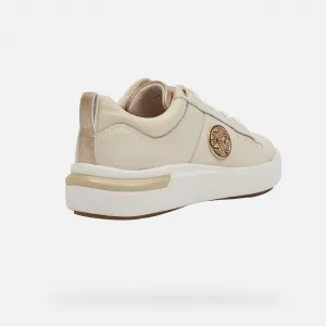 Cream women's sneakers Geox Dalyla - Women's