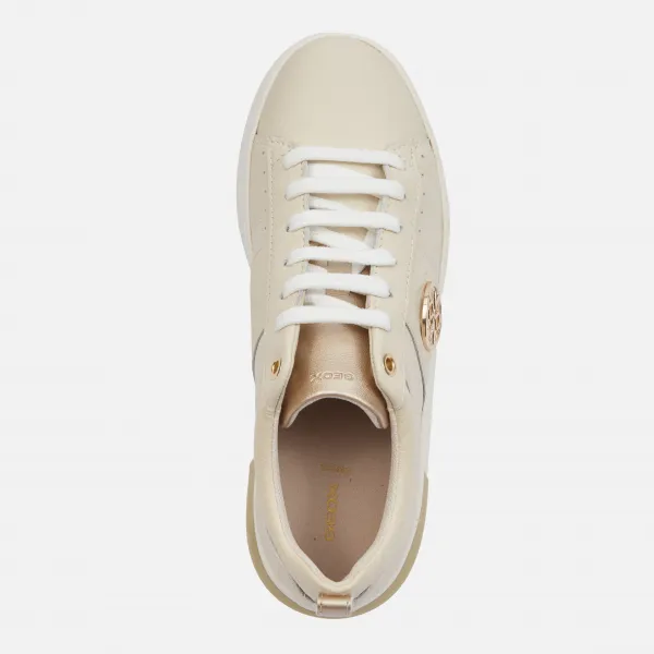 Cream women's sneakers Geox Dalyla - Women's