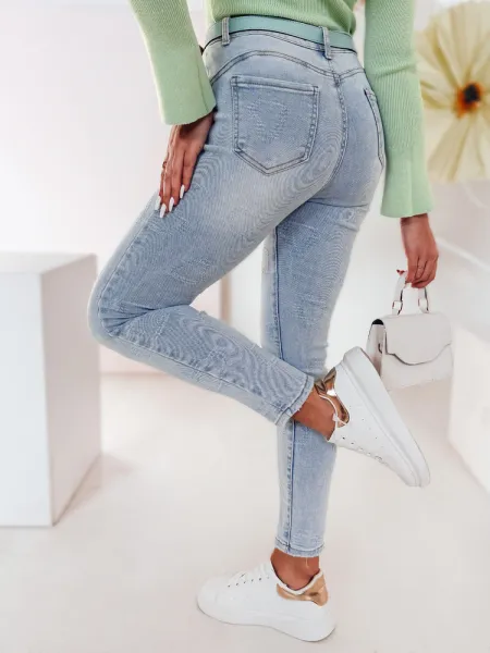 Dámske skinny rifle JENIVIA s motívom srdca