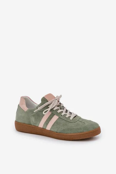 Zelené Nízke Dámske Sneakers Zamatové Zazoo