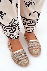 Elegantné Kožené Espadrilky S Pletením Multikolor Zazoo 10178