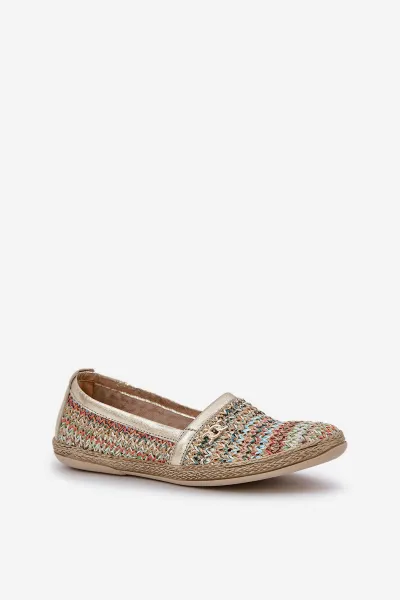 Elegantné Kožené Espadrilky S Pletením Multikolor Zazoo 10178