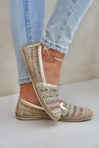 Elegantné Kožené Espadrilky S Pletením Multikolor Zazoo 10178