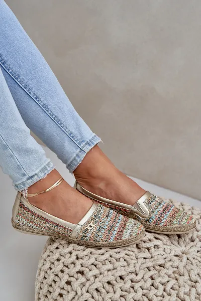 Elegantné Kožené Espadrilky S Pletením Multikolor Zazoo 10178