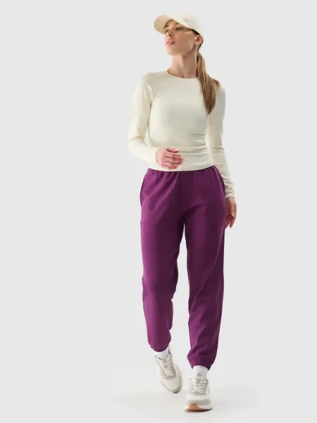 Dámske tréningové tričko s dlhým rukávom 4F LONGSLEEVE FNK F403-11S-OFF WHITE
