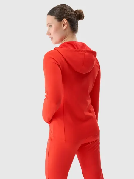 Dámska tréningová mikina so zipsom 4F SWEATSHIRT FNK F467-62S-RED