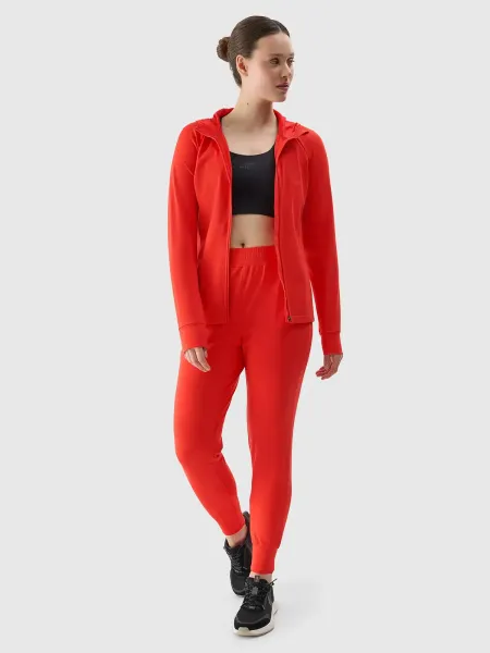 Dámska tréningová mikina so zipsom 4F SWEATSHIRT FNK F467-62S-RED