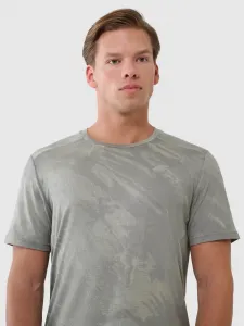 Pánske tréningové tričko s krátkym rukávom 4F TSHIRT FNK M1216-44A-OLIVE ALLOVER