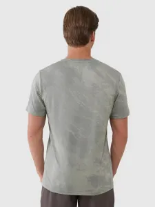 Pánske tréningové tričko s krátkym rukávom 4F TSHIRT FNK M1216-44A-OLIVE ALLOVER