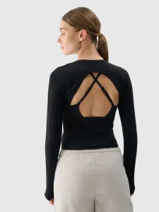 Dámske tréningové tričko s dlhým rukávom 4F LONGSLEEVE FNK F403-20S-DEEP BLACK