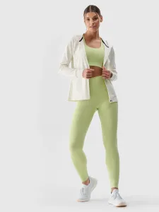 Dámska tréningová mikina so zipsom 4F SWEATSHIRT FNK F467-11S-OFF WHITE