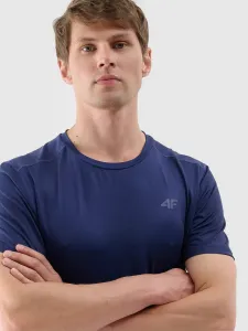 Pánske tréningové tričko s krátkym rukávom 4F TSHIRT FNK M1343-30S-DARK BLUE