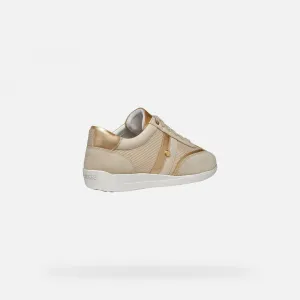Gold women's sneakers Geox Myria - Women's