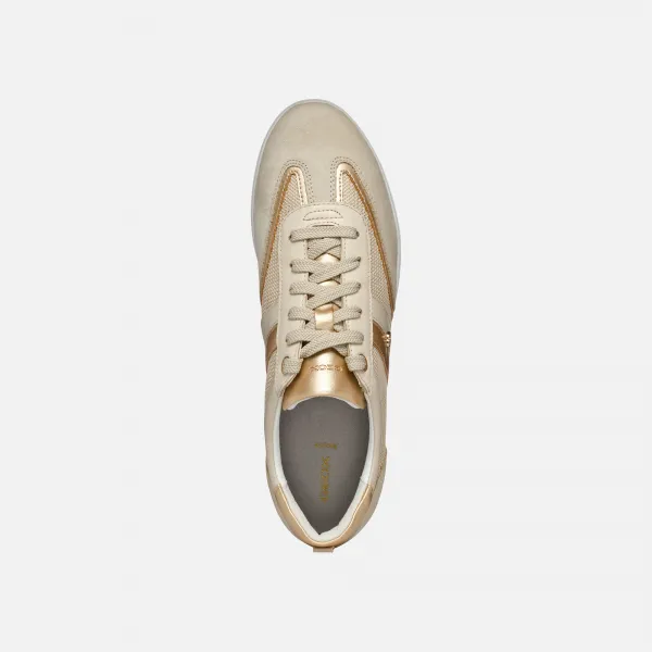 Gold women's sneakers Geox Myria - Women's