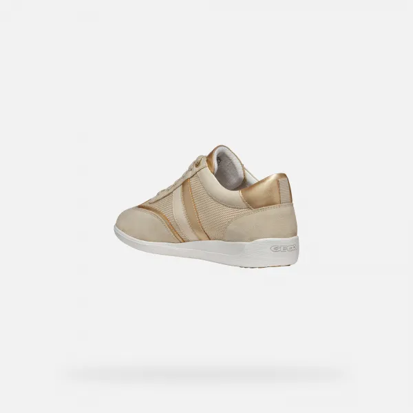 Gold women's sneakers Geox Myria - Women's