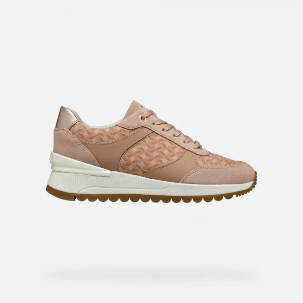 Cream women's sneakers Geox Desya - Women's