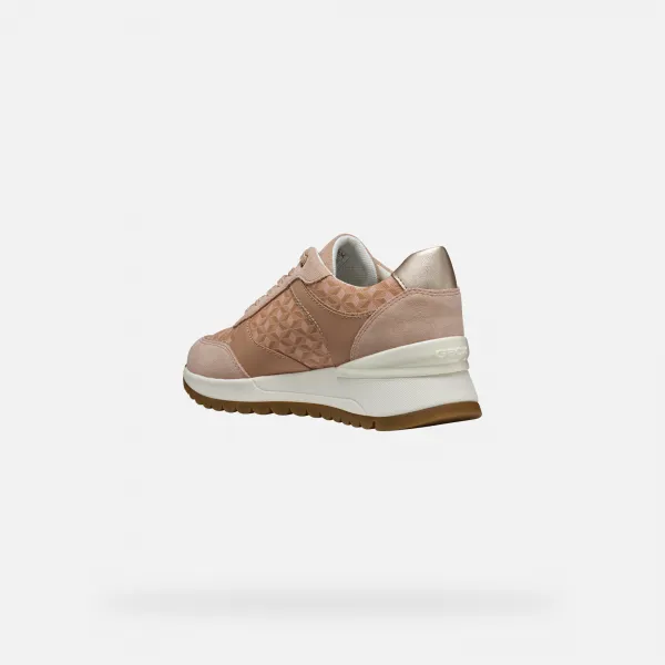 Cream women's sneakers Geox Desya - Women's