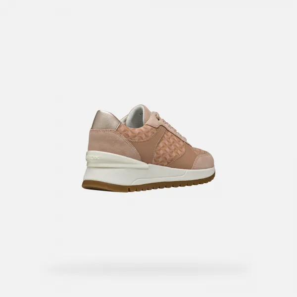 Cream women's sneakers Geox Desya - Women's