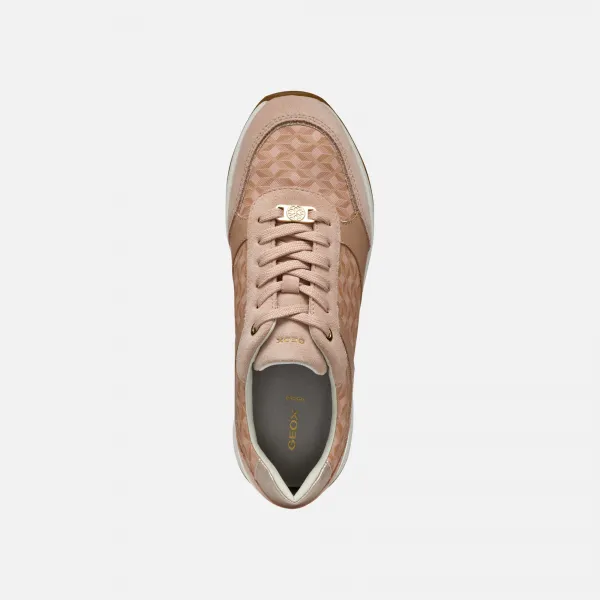Cream women's sneakers Geox Desya - Women's
