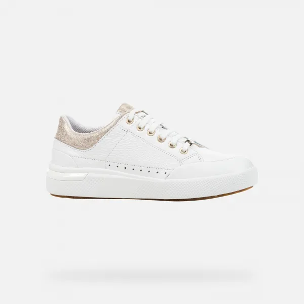 White women's sneakers Geox Dalyla - Women's