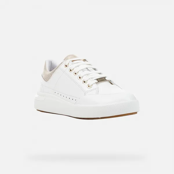White women's sneakers Geox Dalyla - Women's