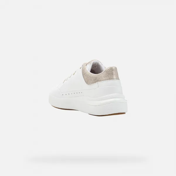 White women's sneakers Geox Dalyla - Women's