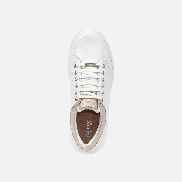 White women's sneakers Geox Dalyla - Women's