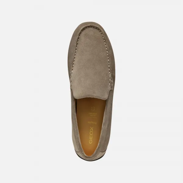 Light grey men's moccasins Geox Spherica EC16 - Men's