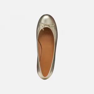 Gold women's ballet flats Geox Palmaria - Women's