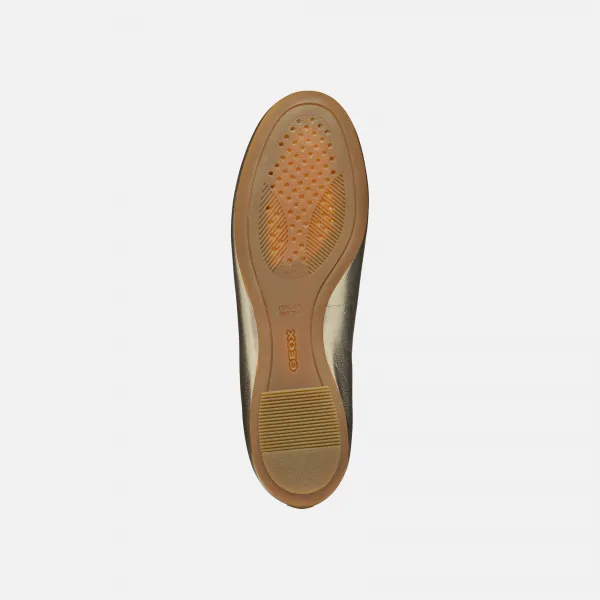 Gold women's ballet flats Geox Palmaria - Women's